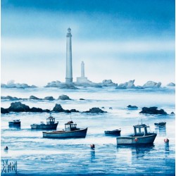 Digigraphie® en toile canvas avec  cadre de bernard Morinay : Ile vierge