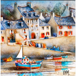 Digigraphie® en toile canvas avec  cadre de bernard Morinay : Le Drellac'h
