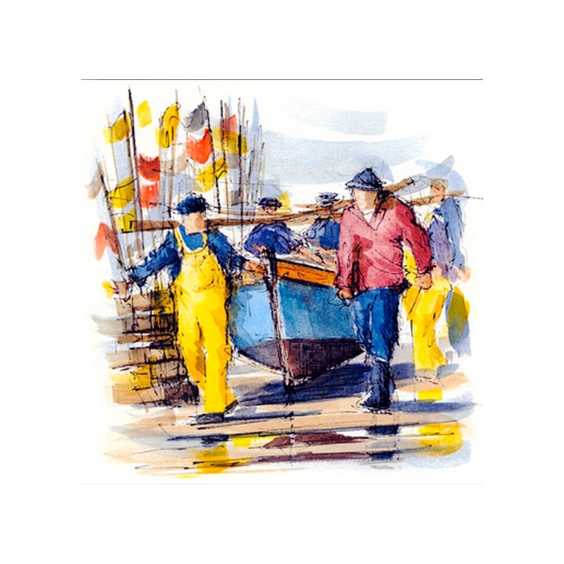 Digigraphie® en toile canvas avec cadre de bernard Morinay : Sortie d'eau Digigraphie® en toile canvas avec cadre de bernard Morinay : Sortie d'eau