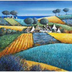 Digigraphie® en toile canvas avec  cadre de bernard Morinay : Polychromie