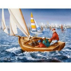 Toile Bernard Morinay Plaisance en Rade de Brest