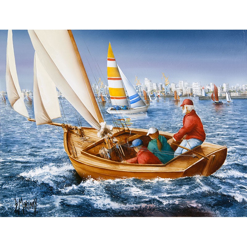 Toile Bernard Morinay Plaisance en Rade de Brest Toile Bernard Morinay Plaisance en Rade de Brest