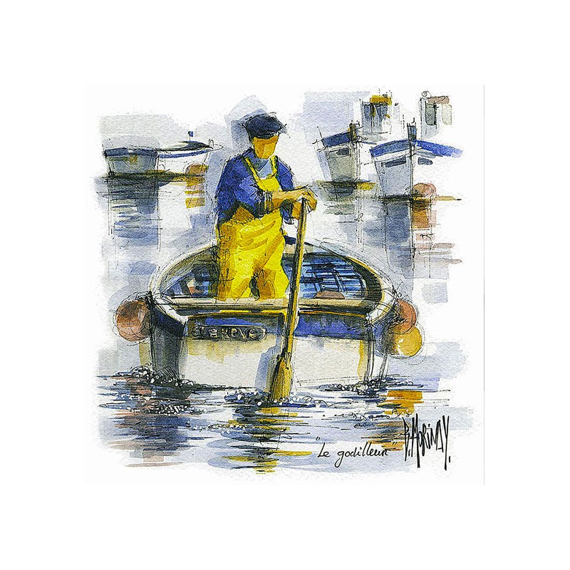 Digigraphie® en toile canvas SANS cadre de bernard Morinay : Le godilleur Digigraphie® en toile canvas SANS cadre de bernard Morinay : Le godilleur
